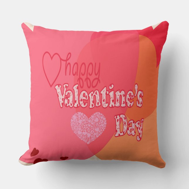 Cojín Decorativo El día de San Valentín Cardíaca Pillow (Anverso)