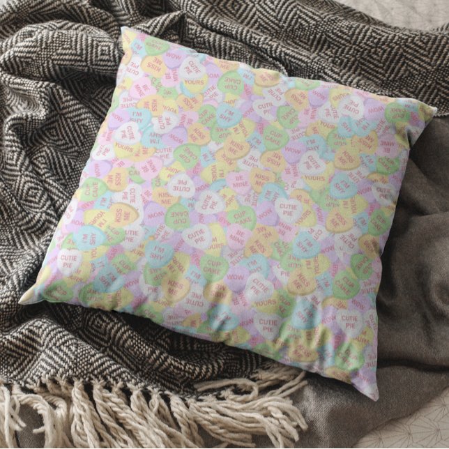 Cojín Decorativo El día de San Valentín Conversación Candy Heart Pa (Subido por el creador)