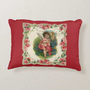 Cojín Decorativo El día de San Valentín de la época, Victorian Cher