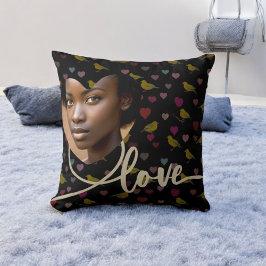 Cojín Decorativo El día de San Valentín de pájaro canario