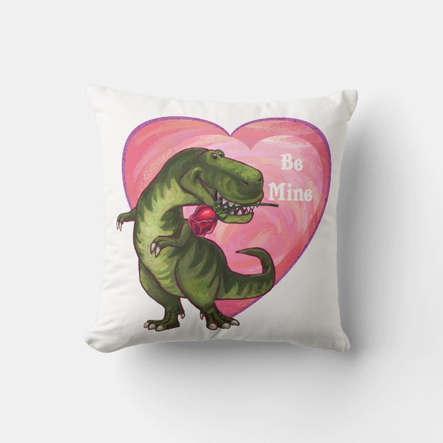 Cojín Decorativo El día de San Valentín de Tyrannosaurus (Anverso)