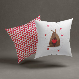 Cojín Decorativo El día de San Valentín Heart Texas Armadillo