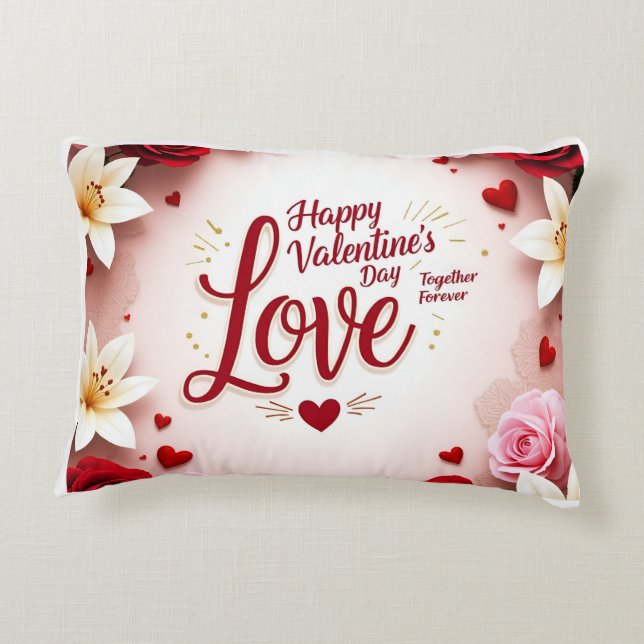 Cojín Decorativo El día de San Valentín Love Pillow - Diseño románt (Reverso)