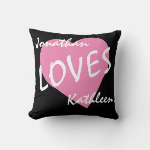 Cojín Decorativo El día de San Valentín Love Pink Heart Fun