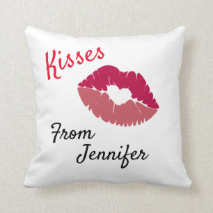 Cojín Decorativo El día de San Valentín Personalizable Besar almo