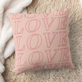 Cojín Decorativo El día de San Valentín Pillow de la tipografía de 