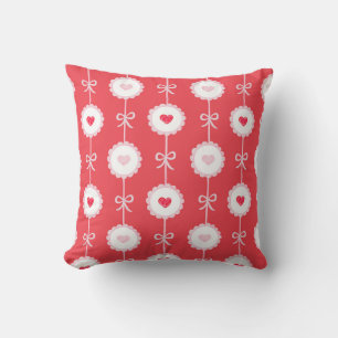 Cojín Decorativo El día de San Valentín Preppy Hearts