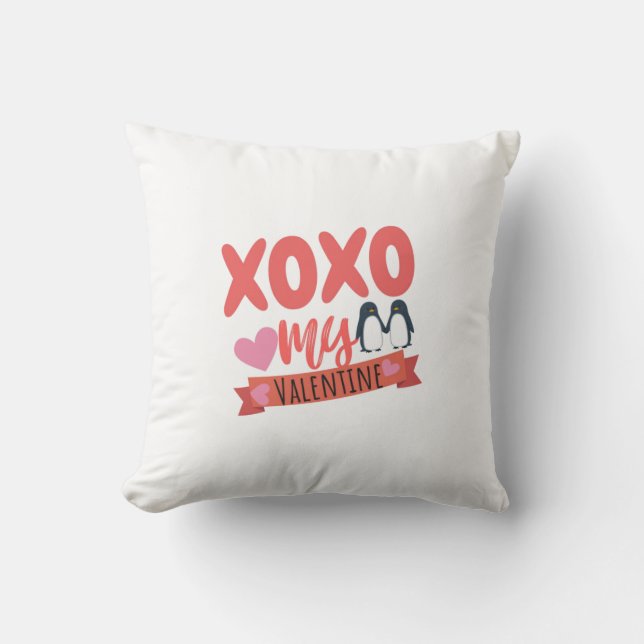 Cojín decorativo El día de San Valentín romántico  (Anverso)