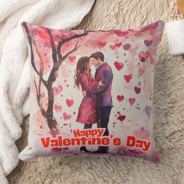 Cojín decorativo El día de San Valentín romántico  (Manta)