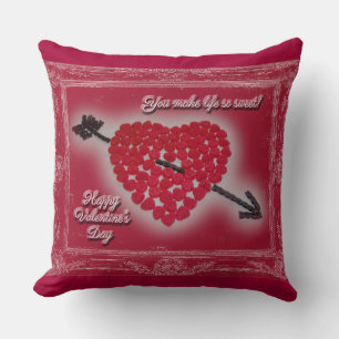 Cojín Decorativo El día de San Valentín - Usted Hace La Vida Tan Du