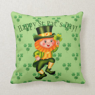 Cojín Decorativo El día de St Patrick del Leprechaun