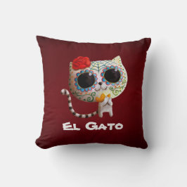 Cojín Decorativo El día del gato lindo muerto