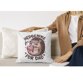 Cojín Decorativo El día del padre de los Cute Hedgehog