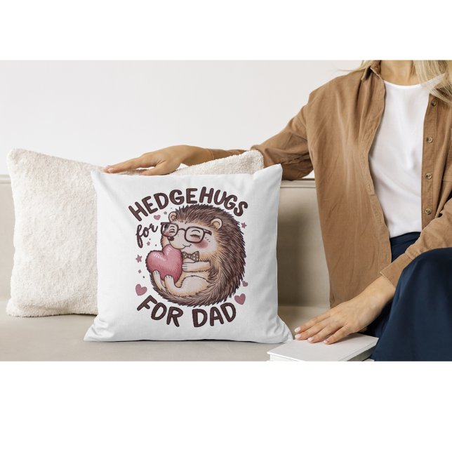 Cojín Decorativo El día del padre de los Cute Hedgehog (Subido por el creador)