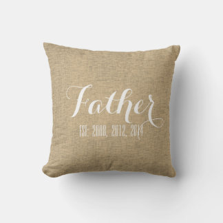 Cojín Decorativo El día del padre personalizado de la línea beige