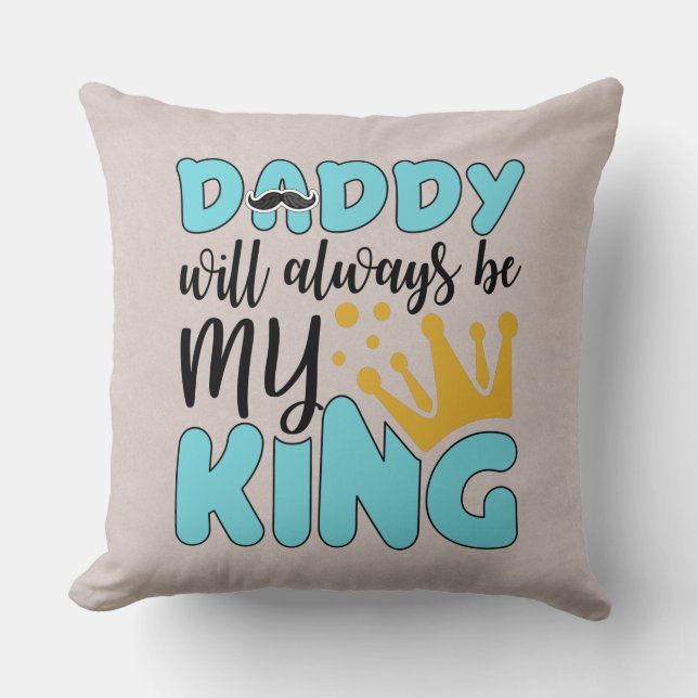 Cojín Decorativo El Día del Padre Pillow mi Rey (Anverso)