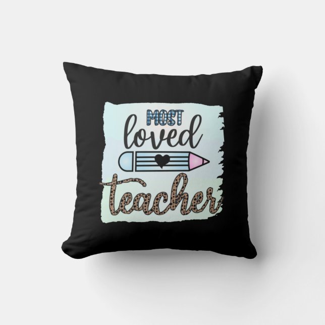 Cojín Decorativo El día del profesor más querido (Anverso)