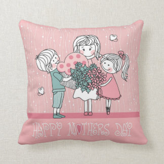 Cojín Decorativo El día y los niños de madre feliz