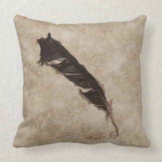 Cojín Decorativo El diseño de la Fila de Pájaros de Raven