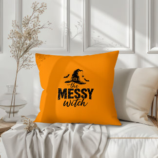 Cojín Decorativo El Diseño Desordenado de Bruja para Halloween