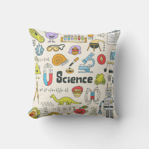 Cojín Decorativo El doodle de ciencias escolares 1. Ail vintage dib