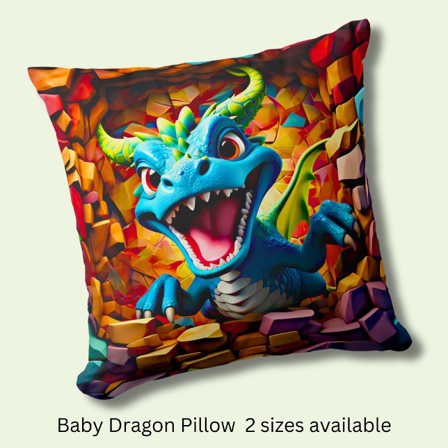 Cojín Decorativo El dragón azul Aqua Bebé que atraviesa (Subido por el creador)