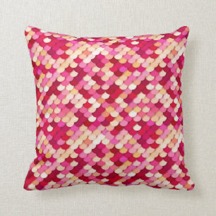 Cojín Decorativo El "dragón escala" - la magenta, rosas fuertes y