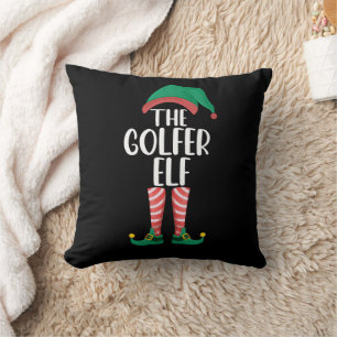 Cojín Decorativo El Elfo Golfista Golf Familia Navidad Emparentada