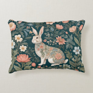 Cojín Decorativo El encantador conejo William Morris inspiró la flo