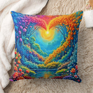 Cojín Decorativo El encanto del diseño del corazón de la luz en los