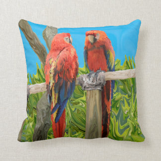 Cojín Decorativo El encaramarse de los loros del Macaw del