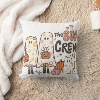 Cojín Decorativo El equipo de Boo adoró Halloween fantasma