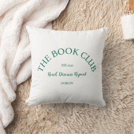 Cojín Decorativo El Escudo verde del Club del Libro Discute sobre l