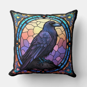 Cojín Decorativo El Espantador Vidrio Manchado Raven