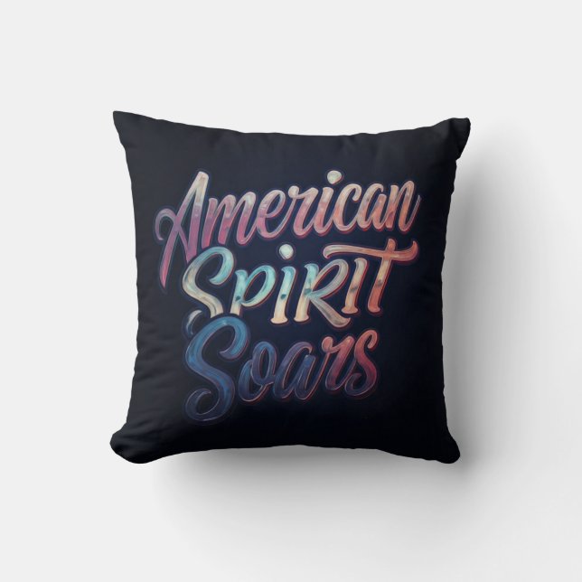 Cojín Decorativo El espíritu americano se acelera (Anverso)