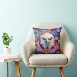 Cojín Decorativo El Espíritu De 1776, 2026 Águila Roja de Fuegos Ar