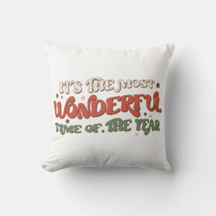 Cojín Decorativo El feriado de los Navidades retro