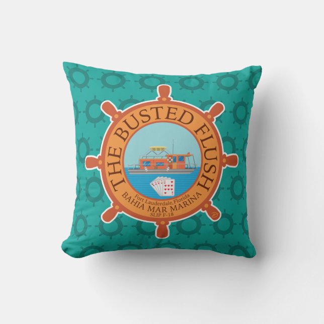 Cojín Decorativo El Flush Busted (Aqua) - (Anverso)