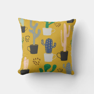 Cojín Decorativo El fondo del patrón de Cactus es transparente. Cin