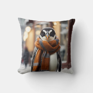 Cojín Decorativo El frío y caprichoso invierno del Penguin Snowy