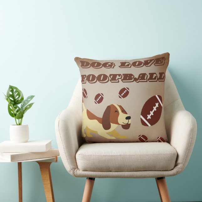Cojín Decorativo El fútbol de amor a los perros (Silla)