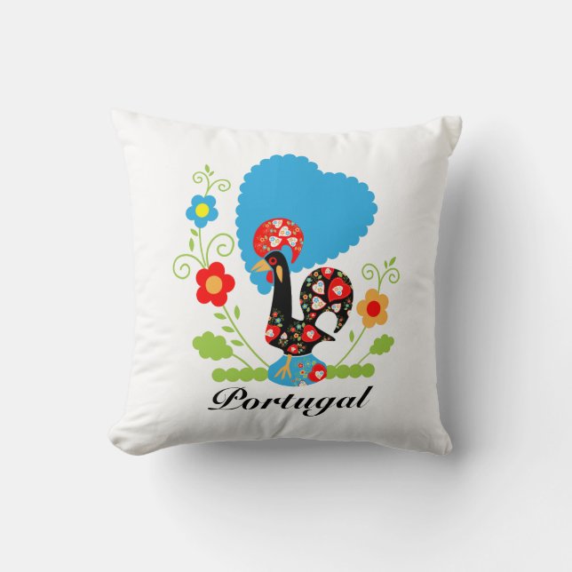 Cojín Decorativo El gallo portugués (Anverso)