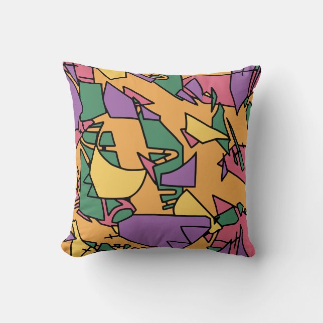 Cojín Decorativo El garabato festivo (Anverso)