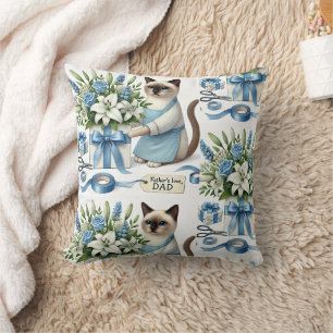 Cojín Decorativo El gato ama los deseos del día del padre para los