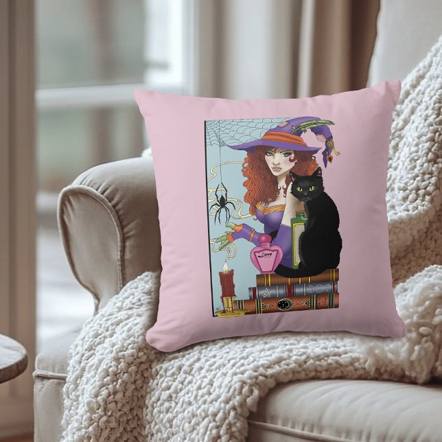 Cojín Decorativo El gato bota pociones de bruja (Subido por el creador)