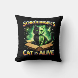 Cojín Decorativo El gato curioso de Schrödinger