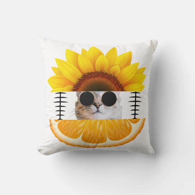 Cojín Decorativo El gato de verano (Anverso)