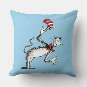 Cojín Decorativo El gato en el sombrero se inclina