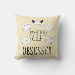 Cojín Decorativo El "gato patéticamente obsesionado"