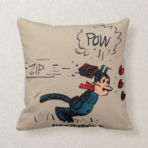 Cojín Decorativo El gato Personalizado de la época "Zip! ¡POW!" C